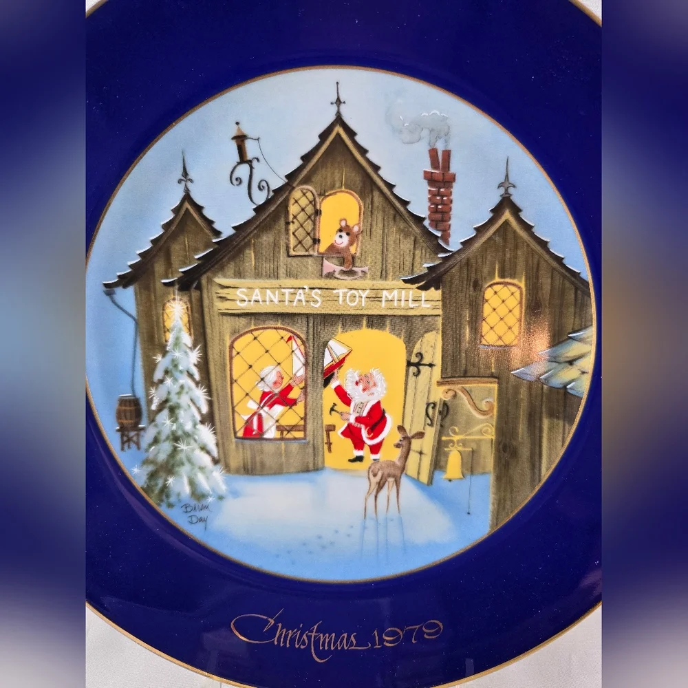 Vintage 1979 Collector's Christmas Plate Brian Day Mrs. Claus #3